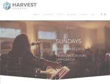 Tablet Screenshot of harvestchurch.co.za